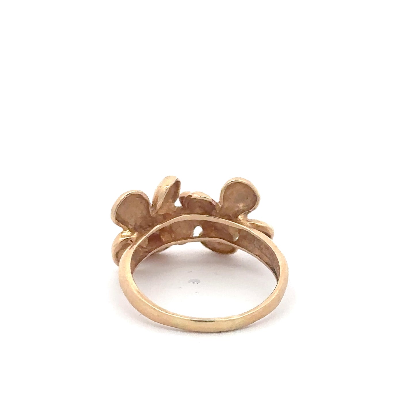 Vintage flower cocktail ring in 14k yellow gold
