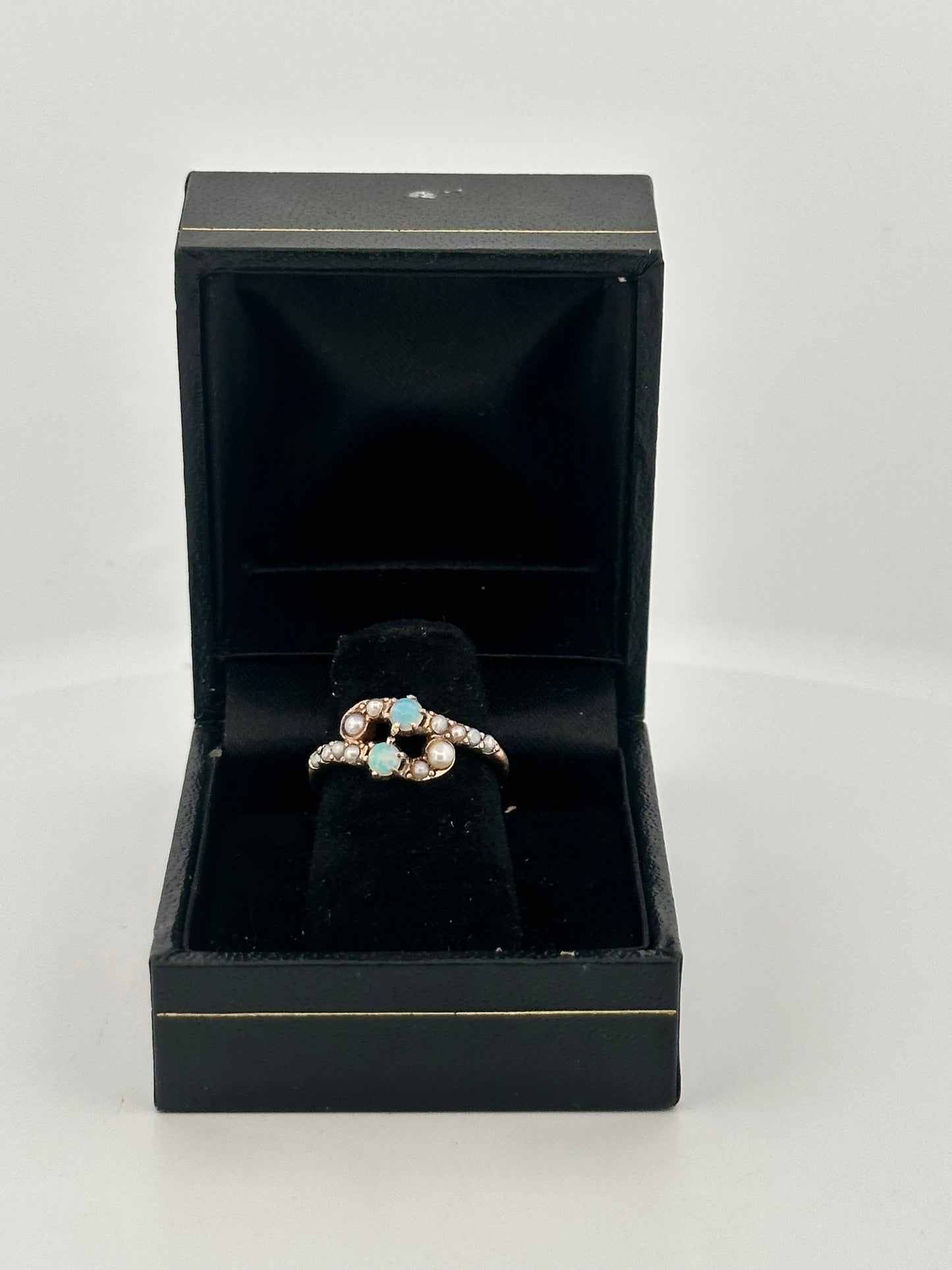 Antique Victorian opal and seed Pearl ring