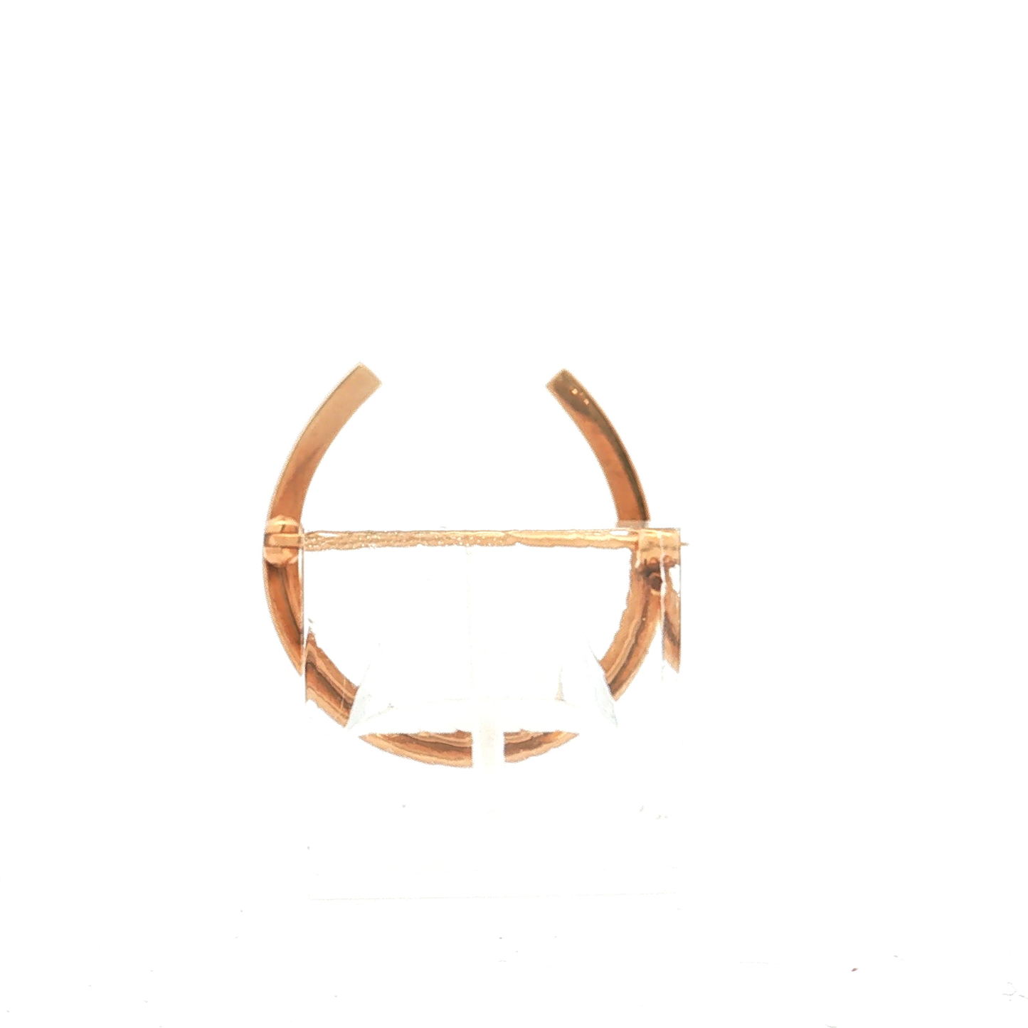Antique Victorian Rose Gold and Seed Pearl Horseshoe Brooch