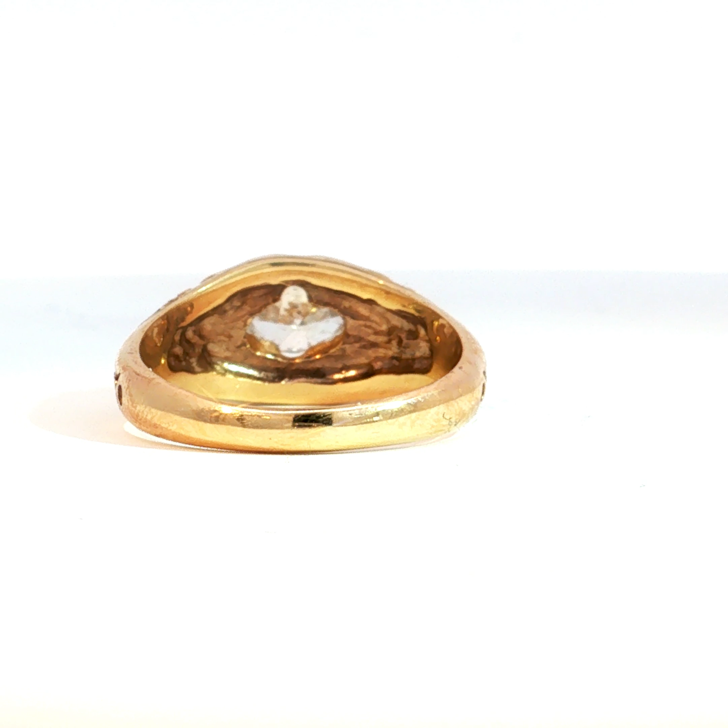 Victorian Inspired East West Marquise Diamond Belcher Ring - SLV Original