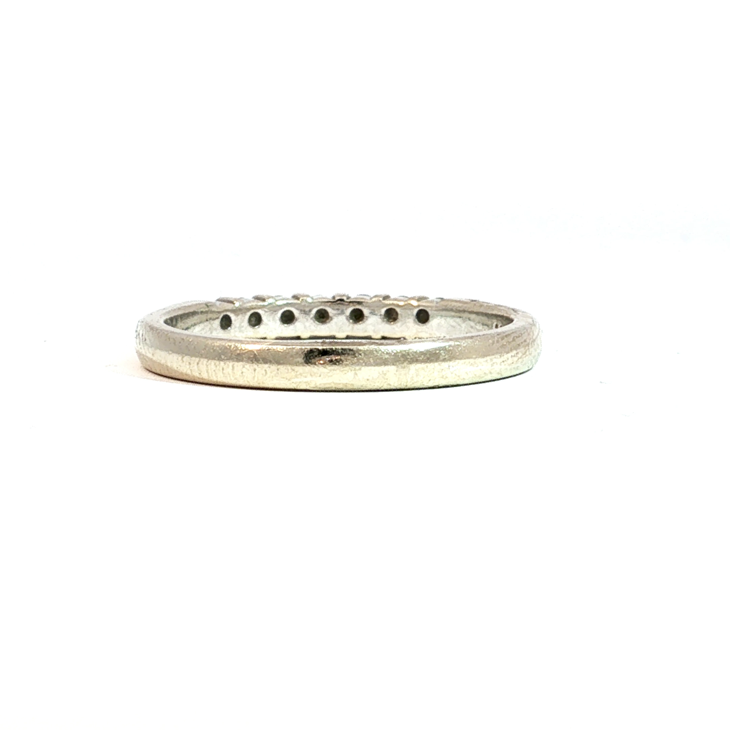Natural Diamond stacker Band in 14k White gold