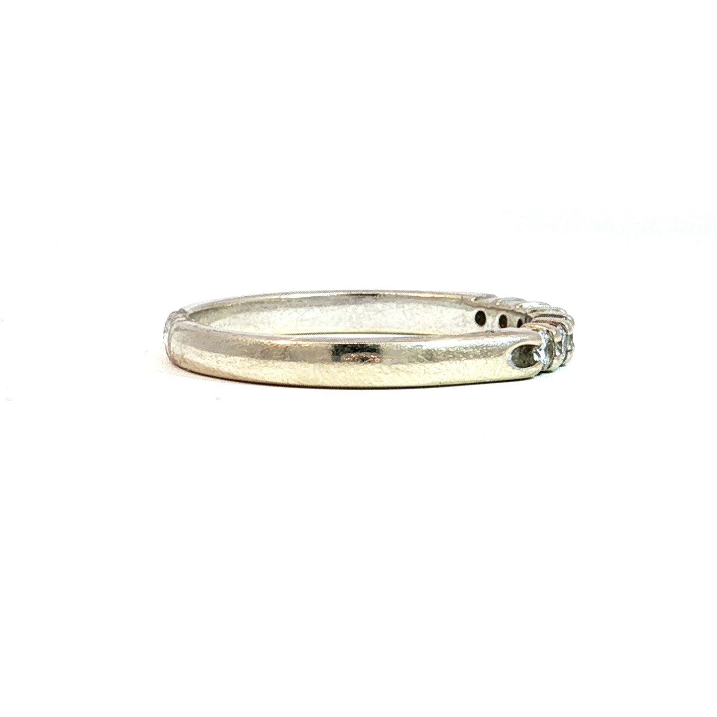 Natural Diamond stacker Band in 14k White gold
