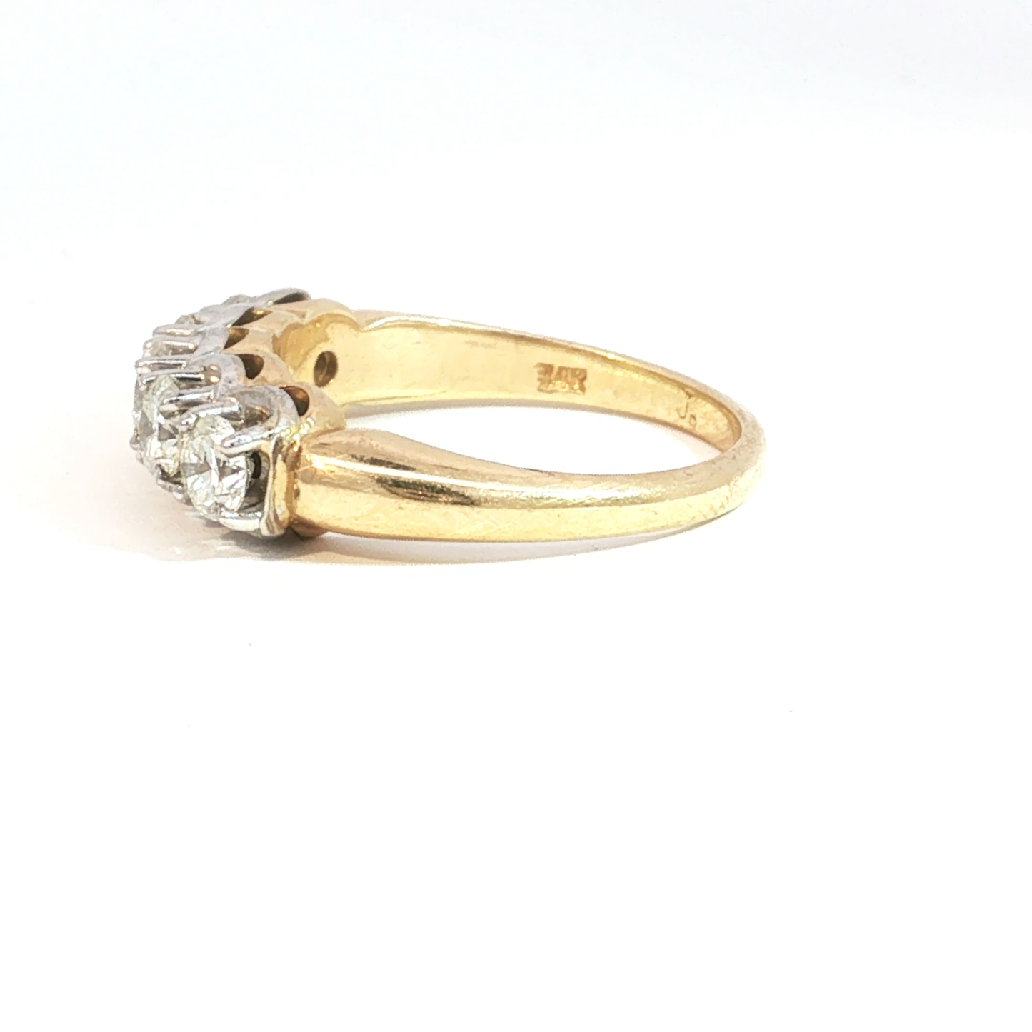 Five-Stone Natural Diamond Band in 14k Yellow Gold
