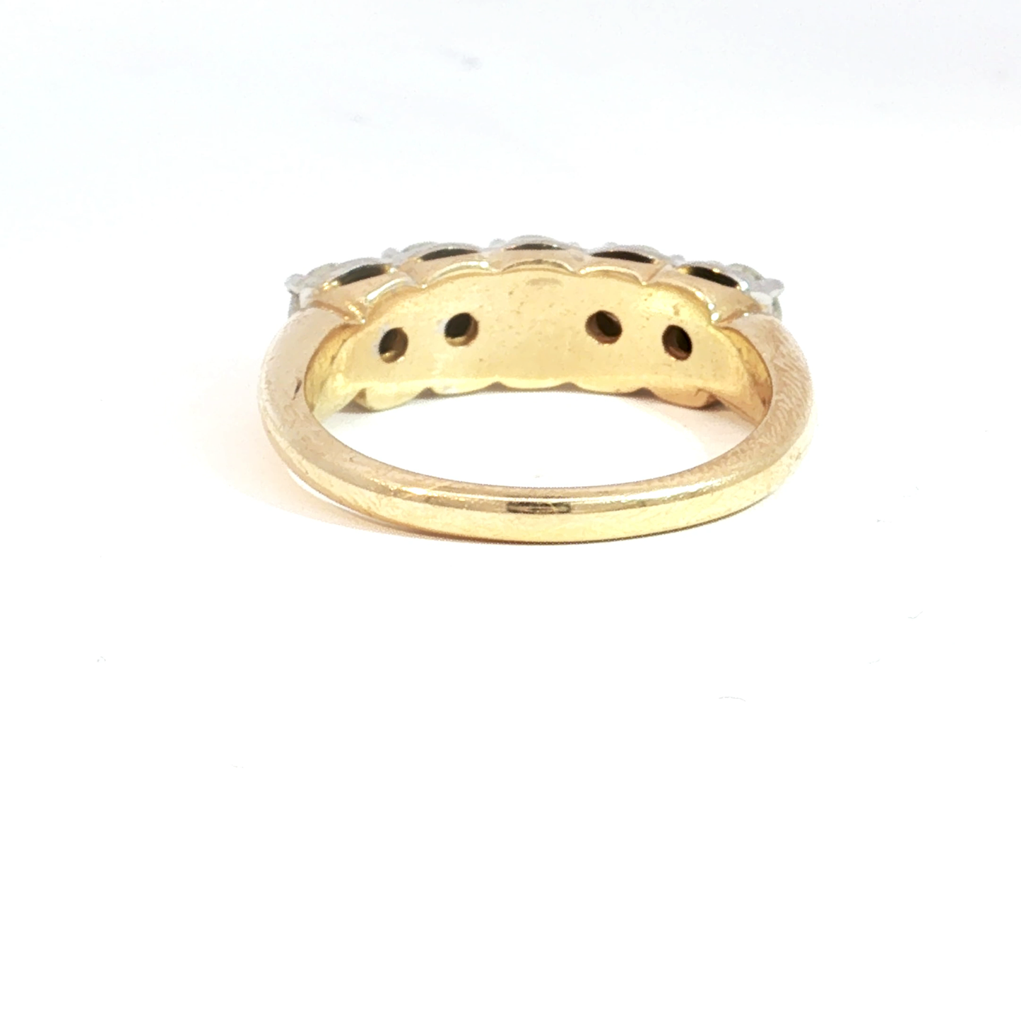 Five-Stone Natural Diamond Band in 14k Yellow Gold