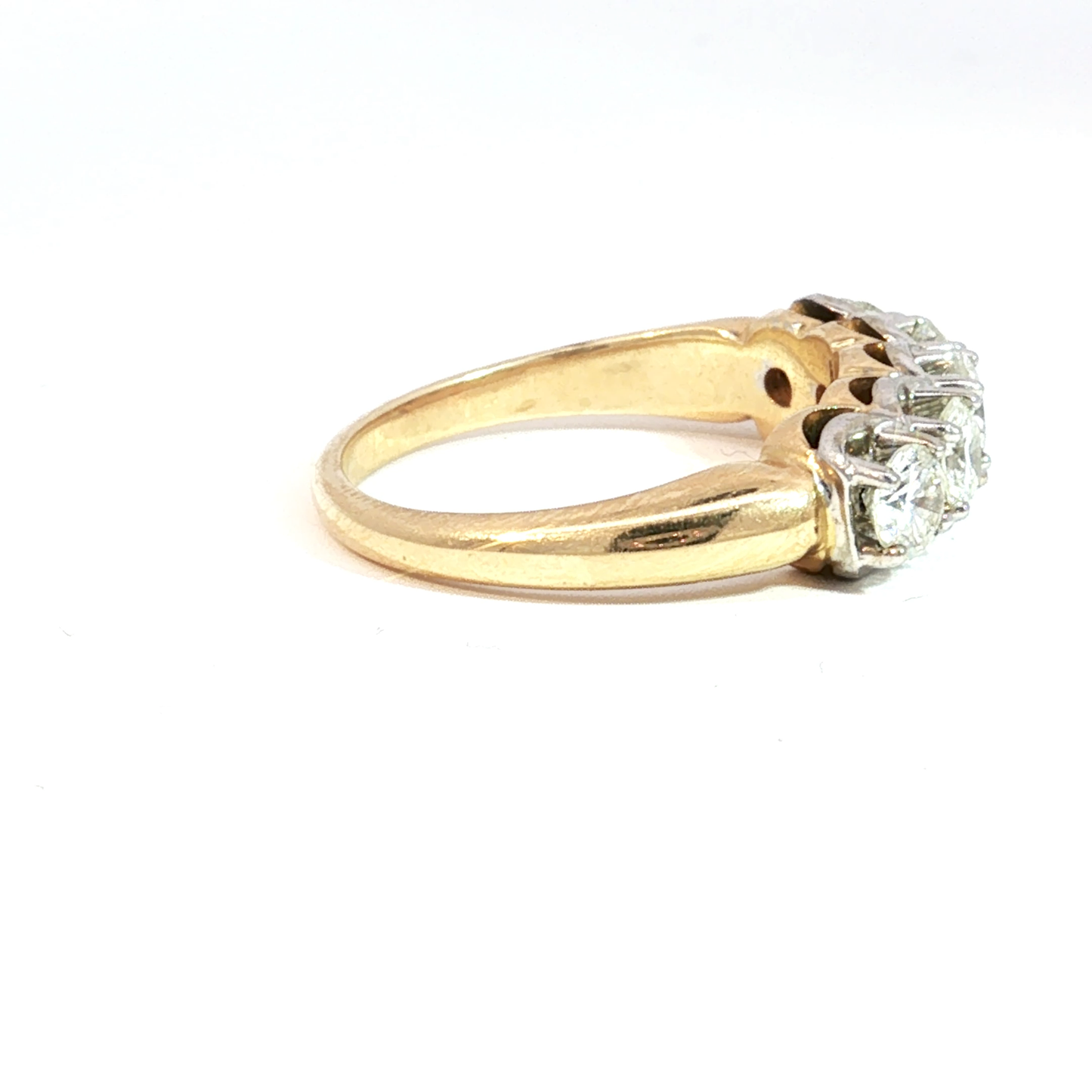 Five-Stone Natural Diamond Band in 14k Yellow Gold
