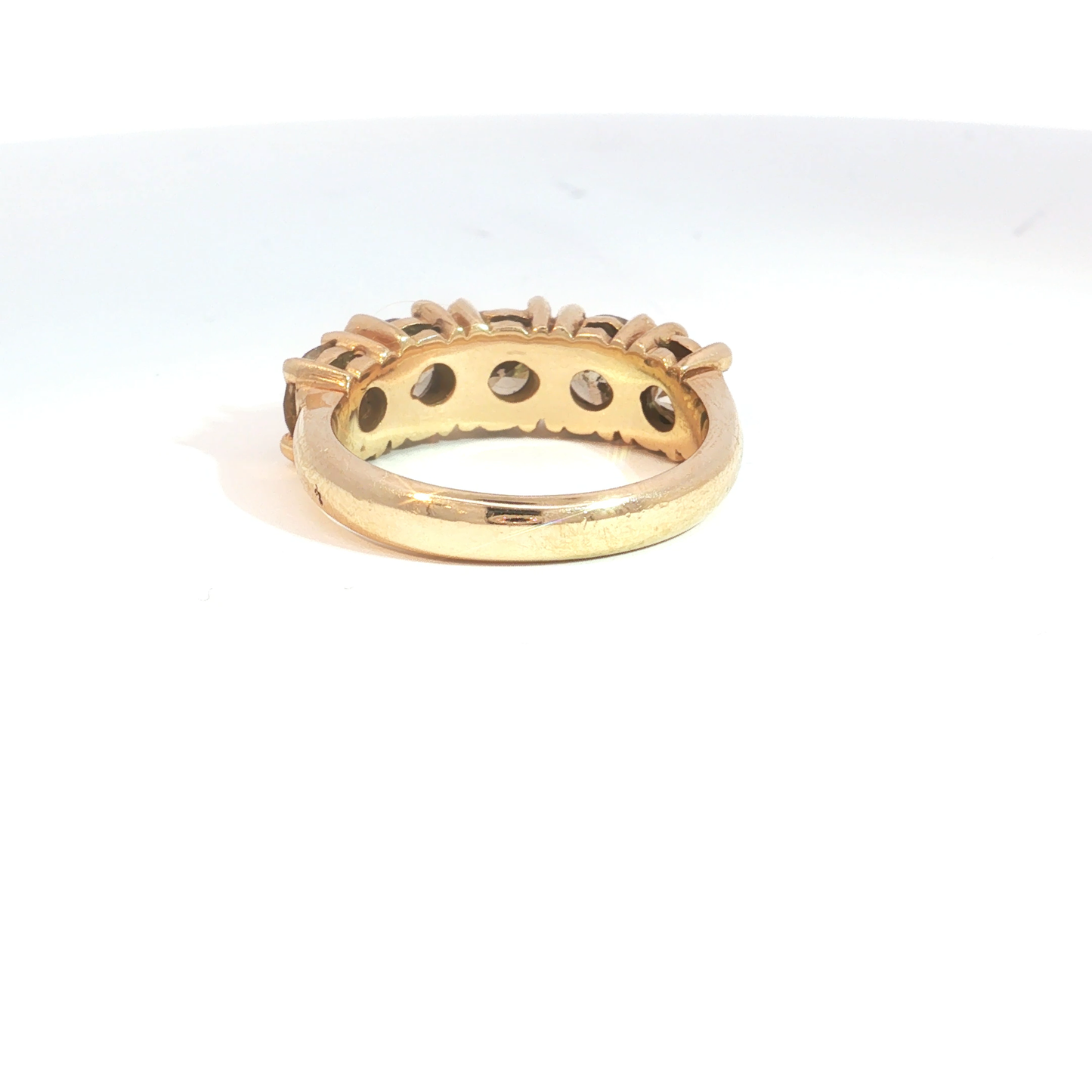 Natural Champagne Diamond Band in 14k Yellow Gold - SLV Original Design