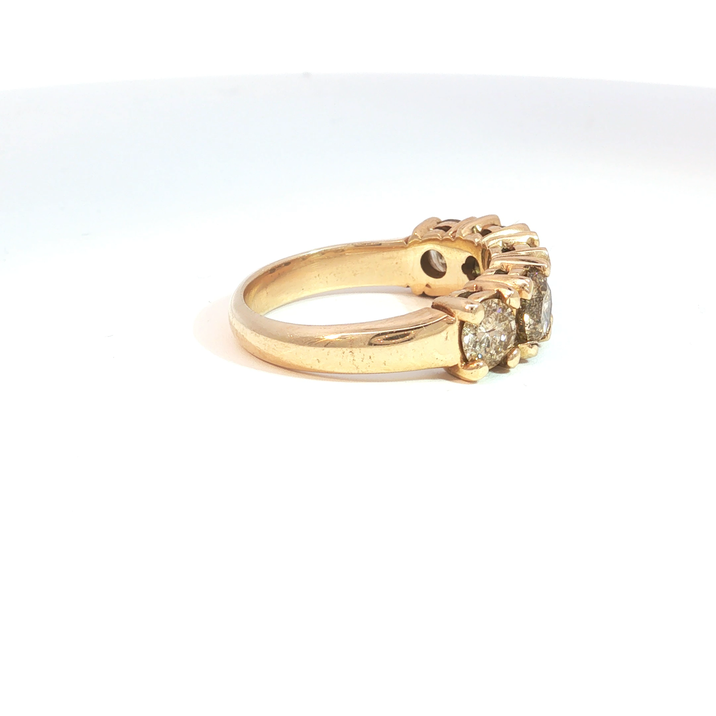 Natural Champagne Diamond Band in 14k Yellow Gold - SLV Original Design