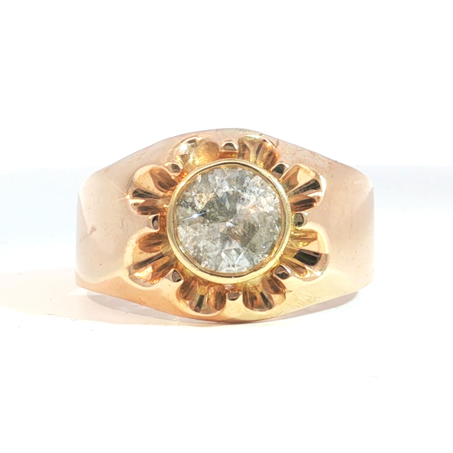 Salt and Pepper Signet Ring
