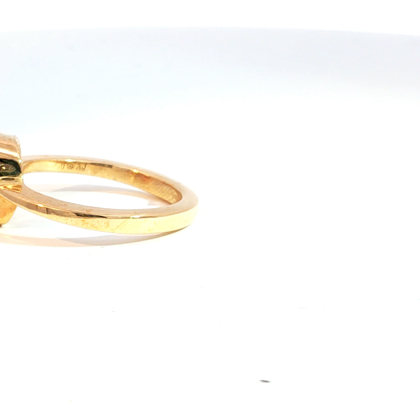 Yellow Gold Bezel-Set Tourmaline Solitaire Ring - SLV Original