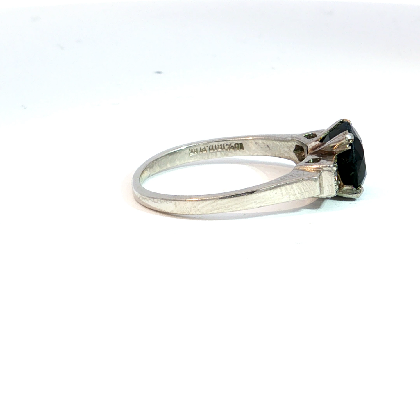 Vintage Platinum Sapphire and Diamond ring