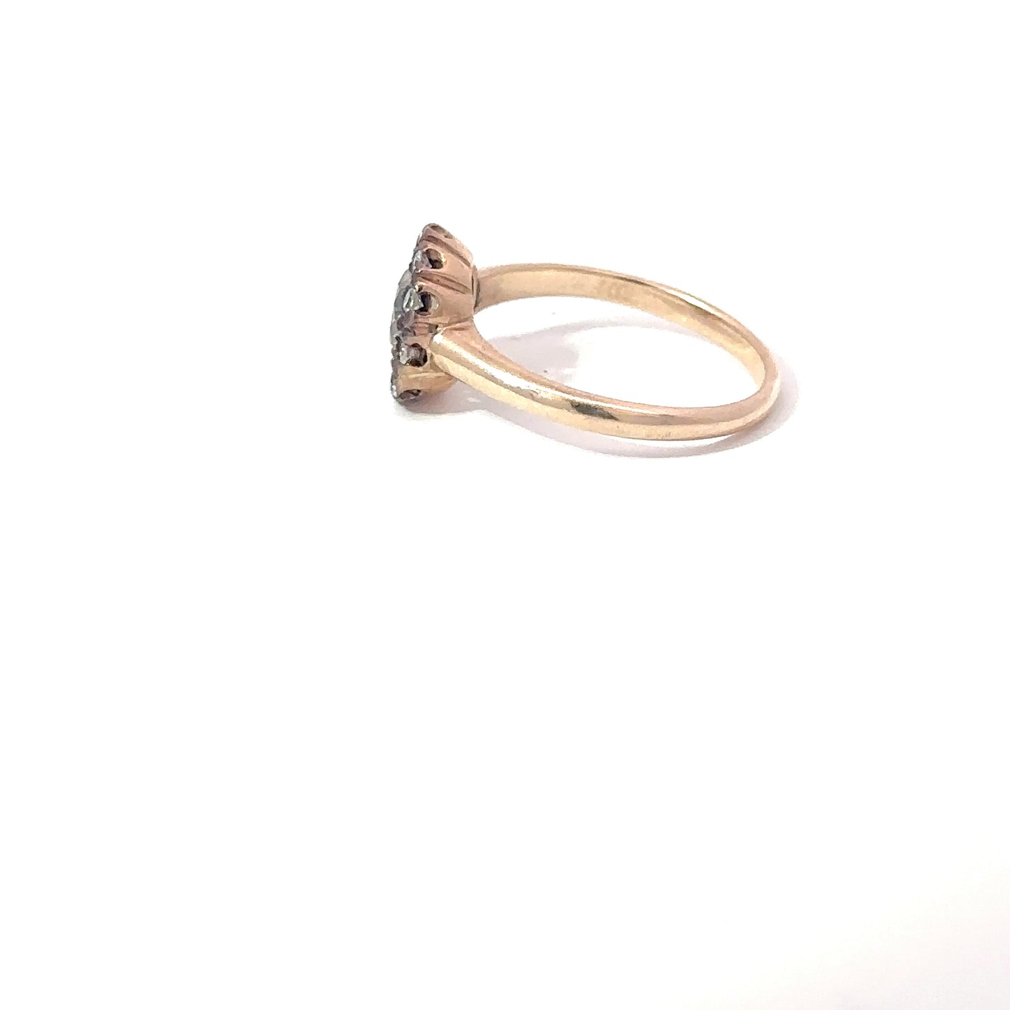 Antique Victorian salt and pepper diamond ring