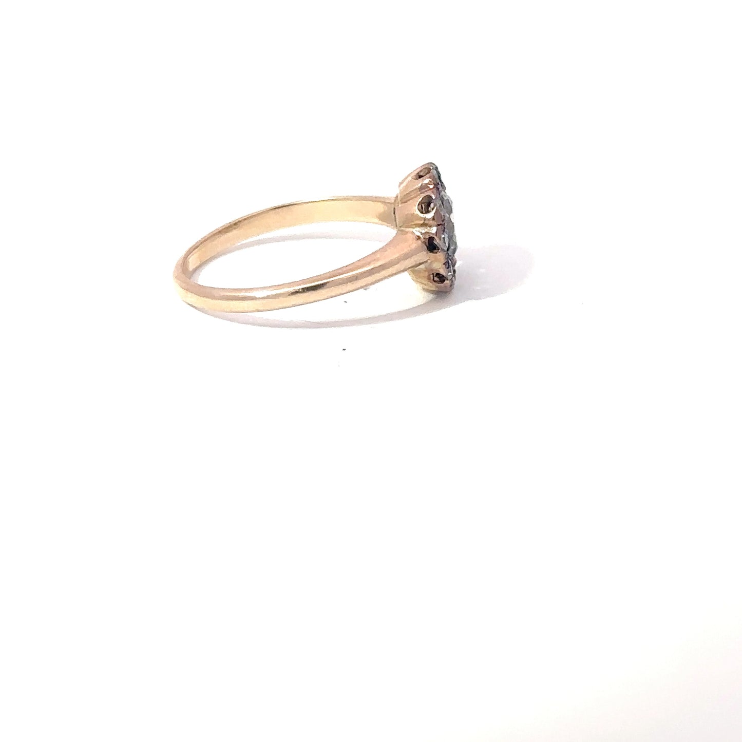 Antique Victorian salt and pepper diamond ring