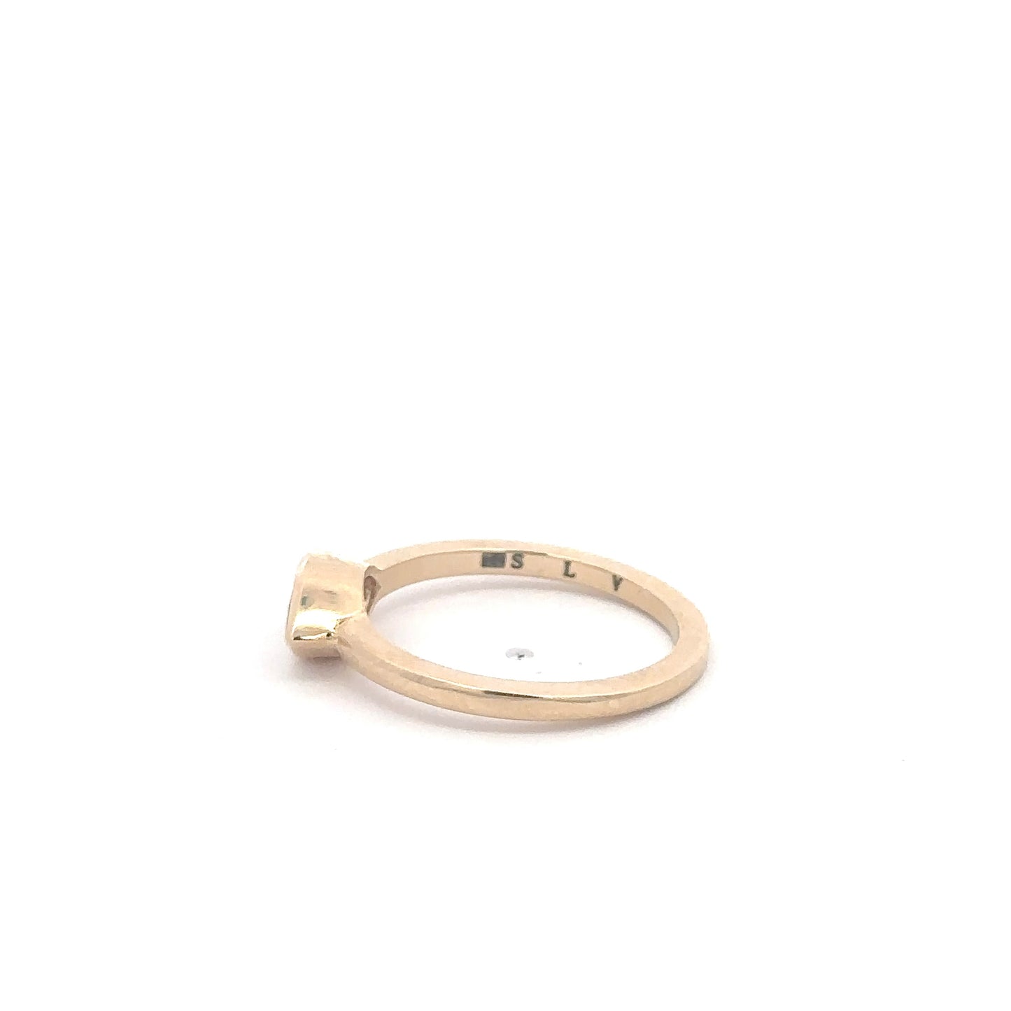 Natural Champagne Marquise diamond ring in an east west bezel setting in 14k yellow gold