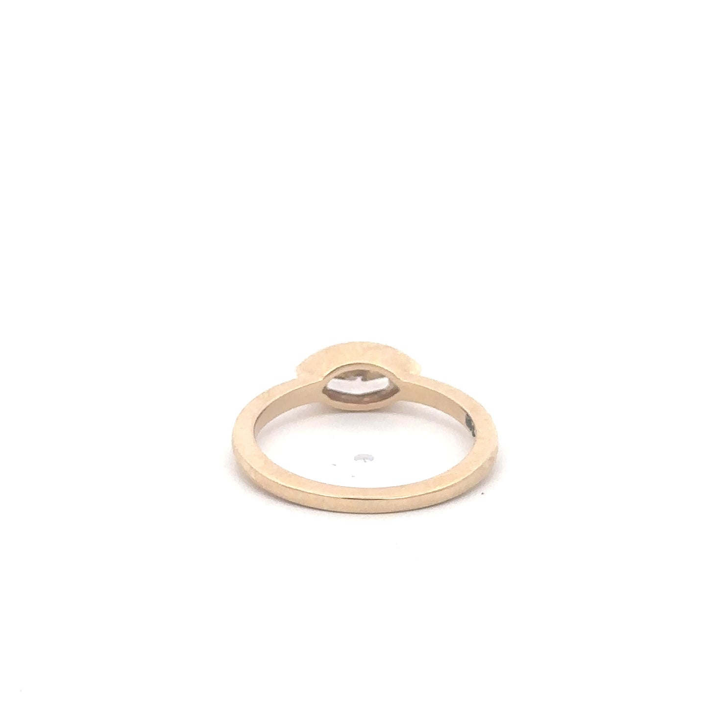 Natural Champagne Marquise diamond ring in an east west bezel setting in 14k yellow gold