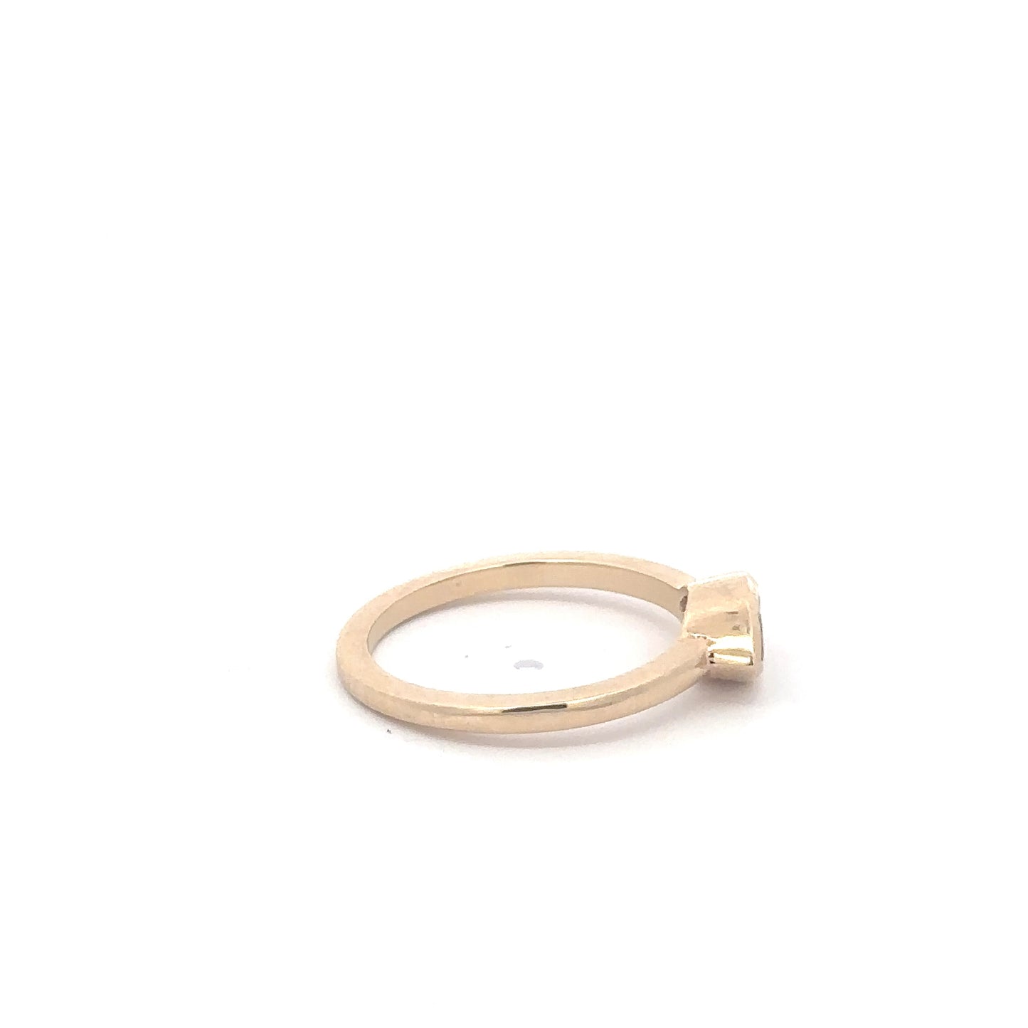 Natural Champagne Marquise diamond ring in an east west bezel setting in 14k yellow gold