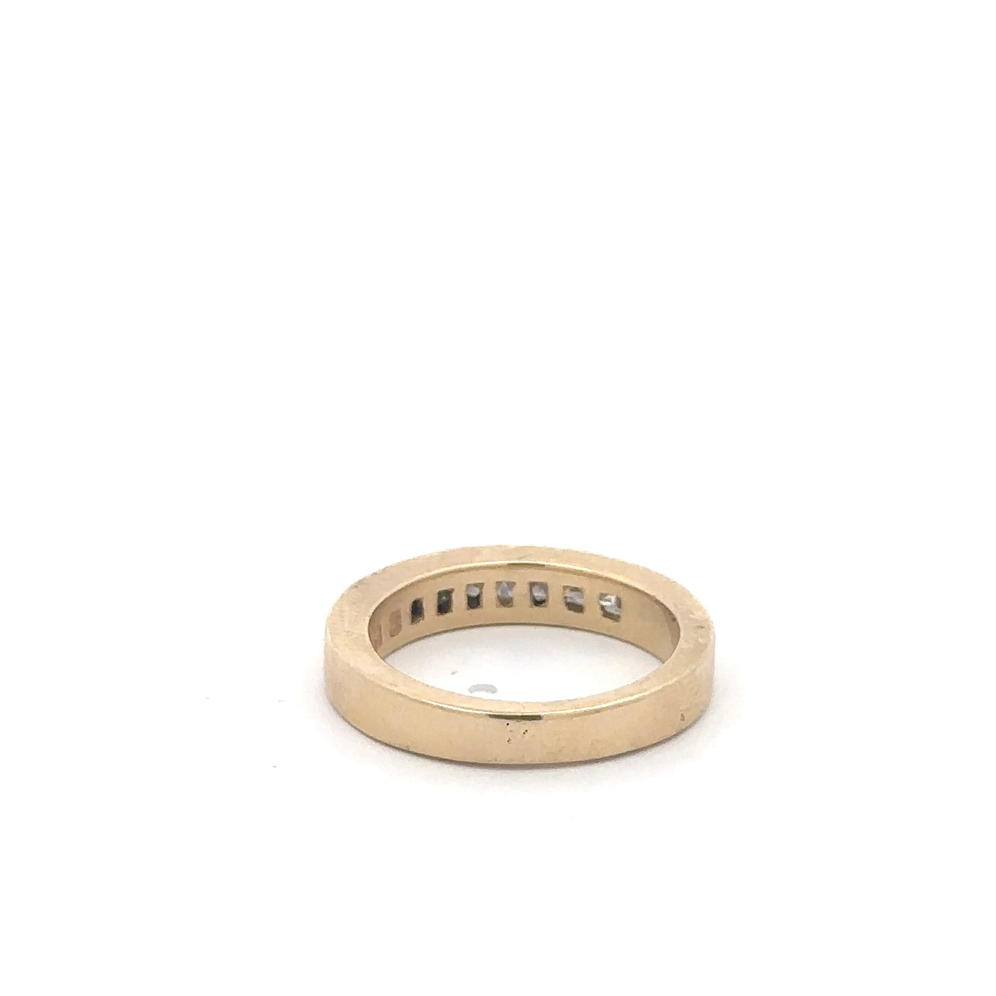 Vintage princess cut natural diamond tension set band