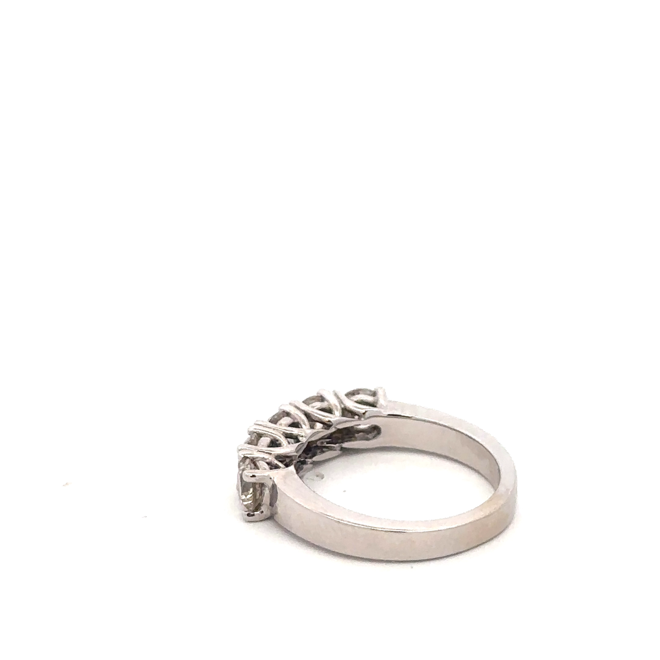 Vintage natural diamond band in 14k white gold featuring 1.5 carats of sparkling diamonds, crafted by Silver Lady Vintage.