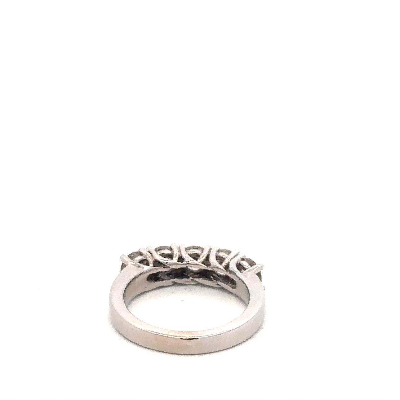 Vintage natural diamond band in 14k white gold featuring 1.5 carats of sparkling diamonds, crafted by Silver Lady Vintage.