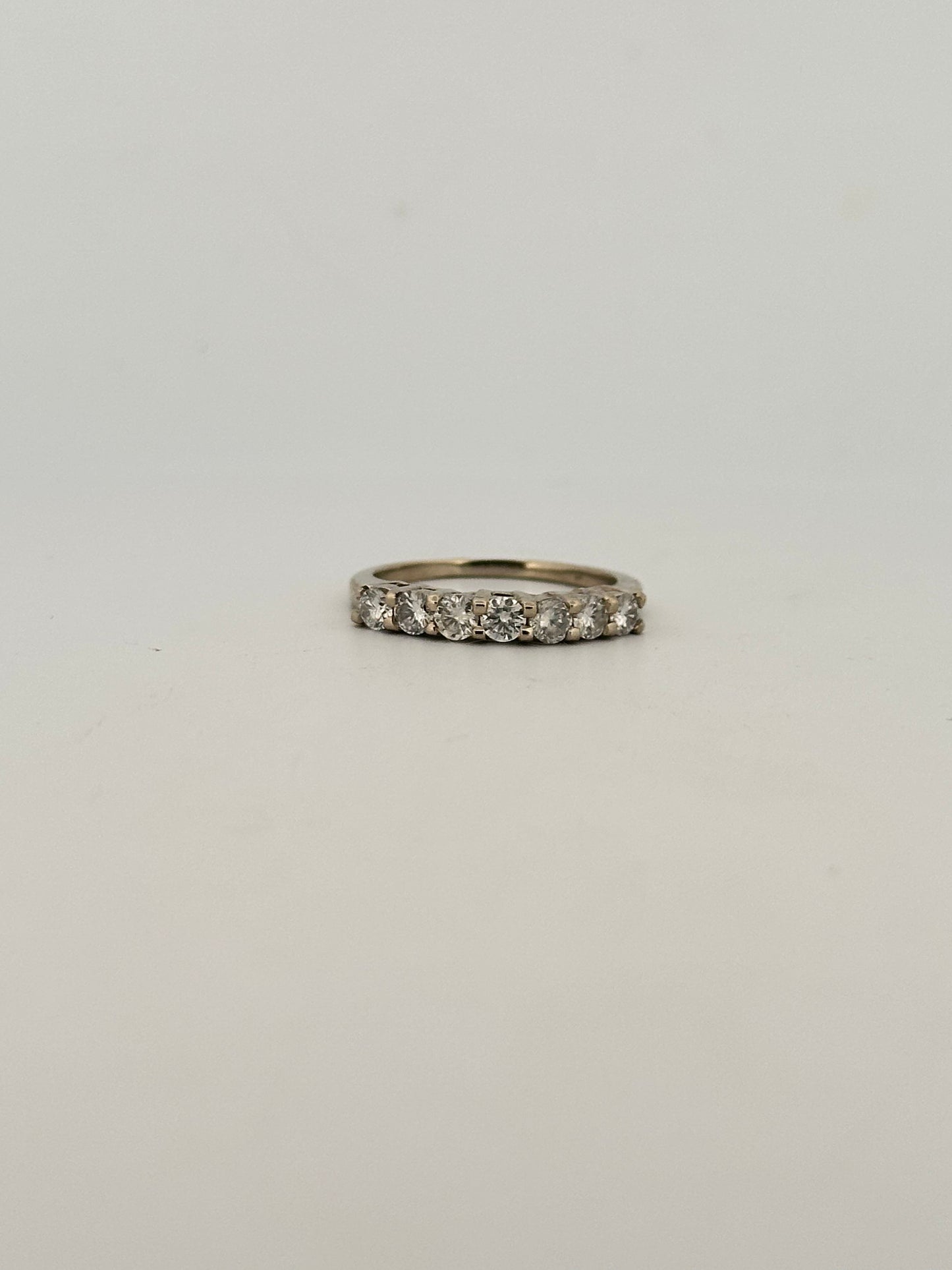 Natural diamond stacker in 14k white gold