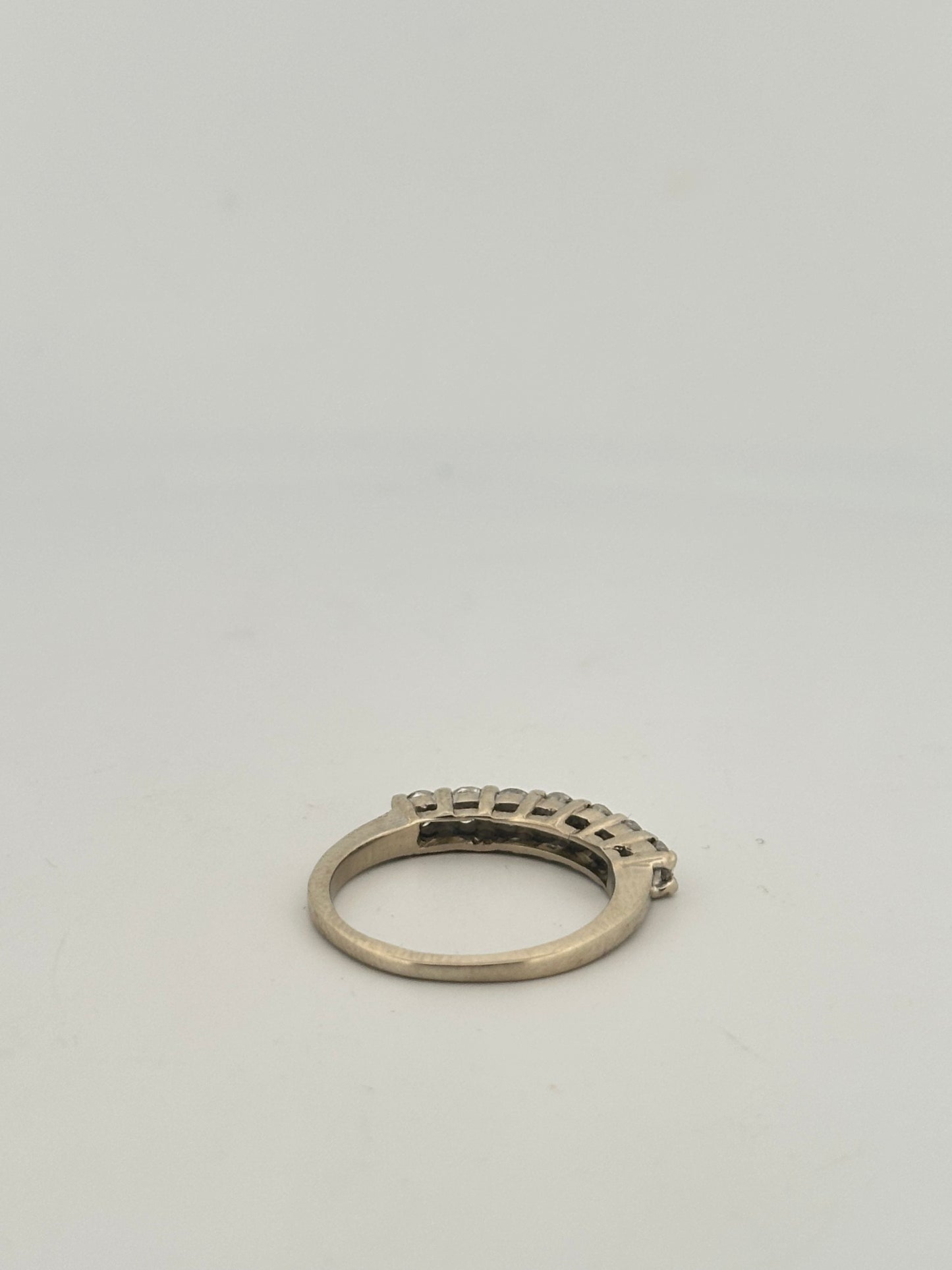 Natural diamond stacker in 14k white gold