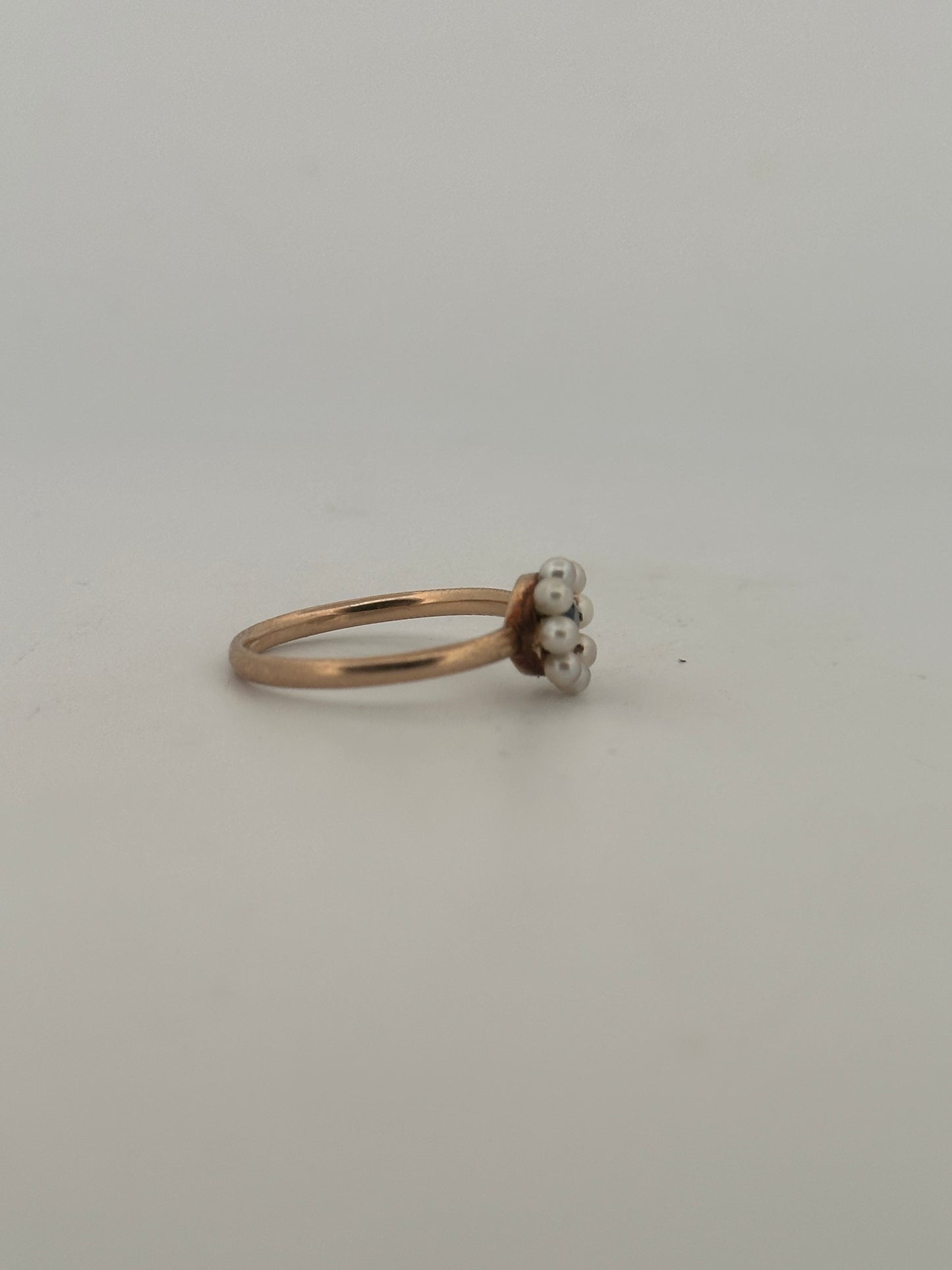 Antique Victorian Pearl and Ceylon sapphire ring