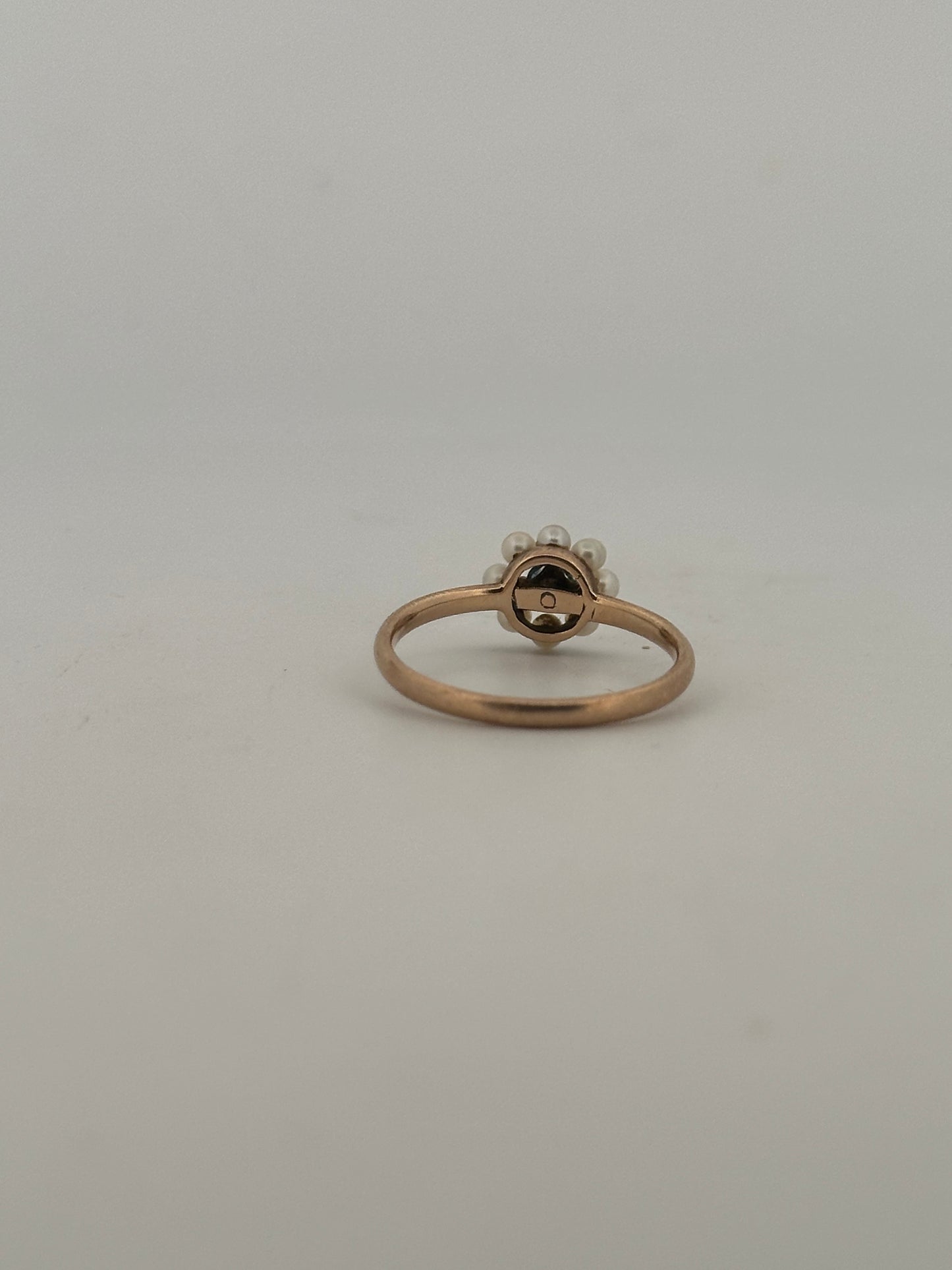 Antique Victorian Pearl and Ceylon sapphire ring