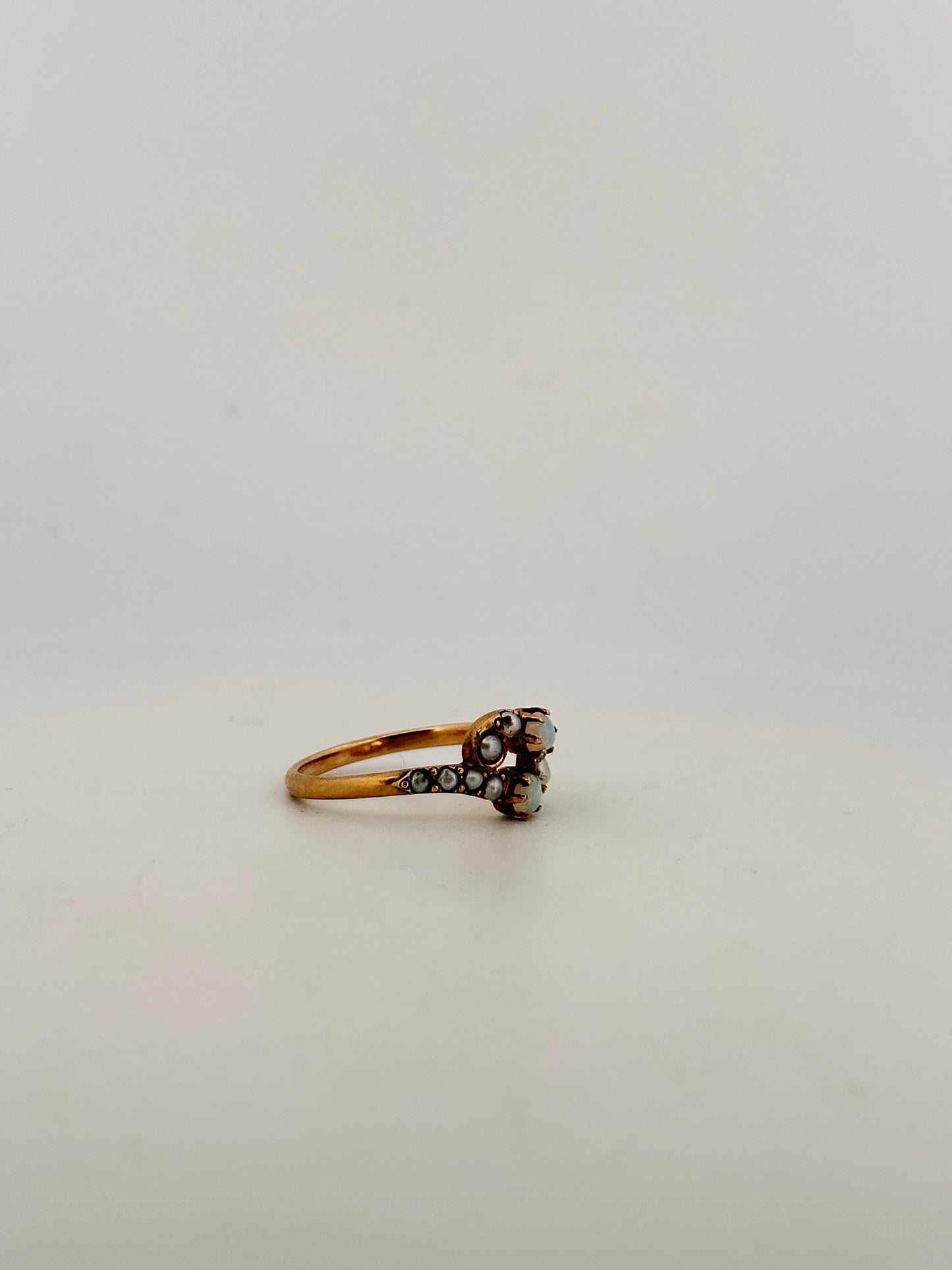 Antique Victorian opal and seed Pearl ring